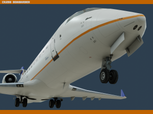crj200 united Modelo 3D