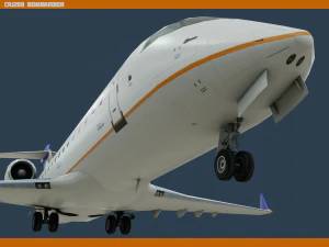 crj200 united 3D Model