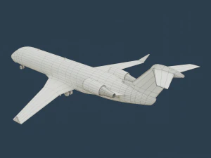 crj200 united 3D Model