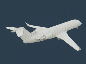 crj200 united 3D Model