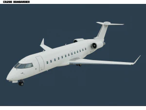 crj200 white 3D Model