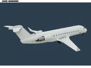 crj200 white 3D Model