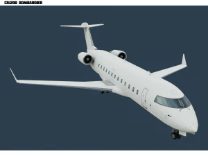 crj200 white 3D Model