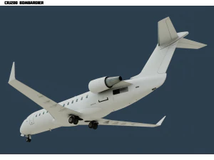 crj200 white 3D Model