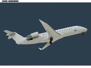 crj200 white 3D Model