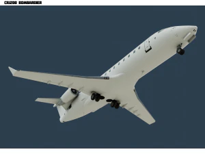 crj200 white 3D Model