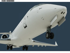 crj200 white 3D Model