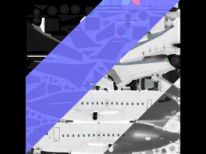 crj200 white 3D Model