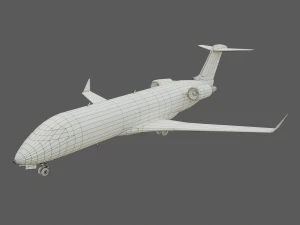 crj200 white 3D Model