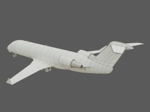crj200 white 3D Model