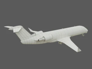 crj200 white 3D Model