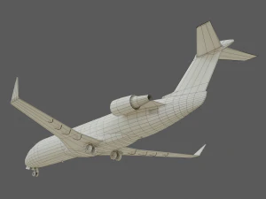 crj200 white 3D Model
