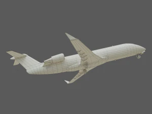 crj200 white 3D Model
