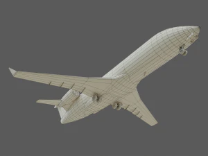 crj200 white 3D Model