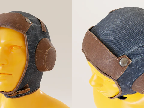 Classic Aviator Hat Low 3D Model