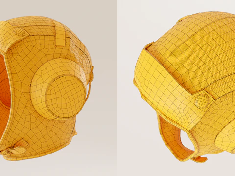 Classic Aviator Hat Low 3D Model
