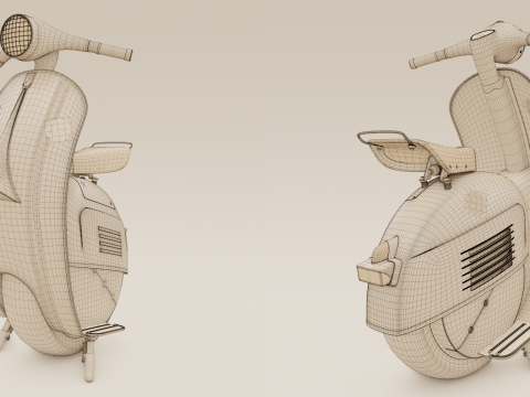 Classic Unicycle Model 3D