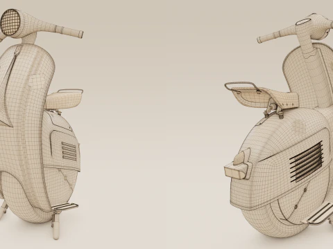 Classic Unicycle 3D Model
