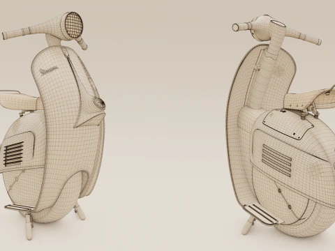 Classic Unicycle 3D Model