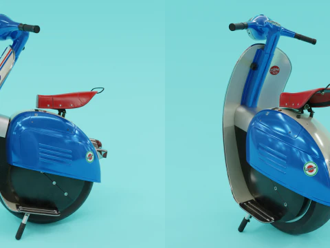 Classic Unicycle 3D Model