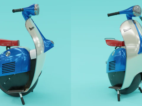 Classic Unicycle 3D Model