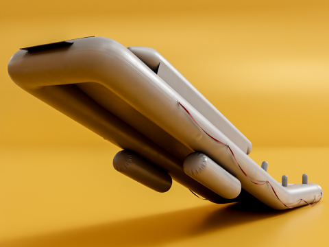 Aircraft Evacuation Slides 3D Model