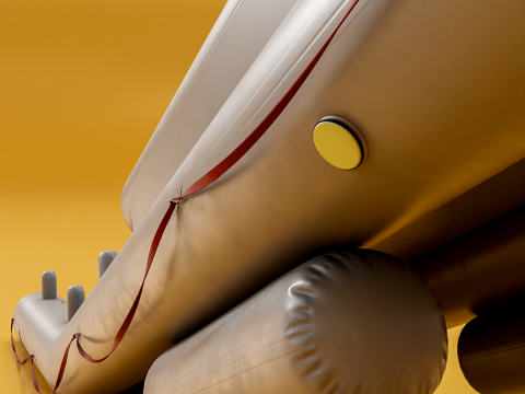 Aircraft Evacuation Slides 3D Model