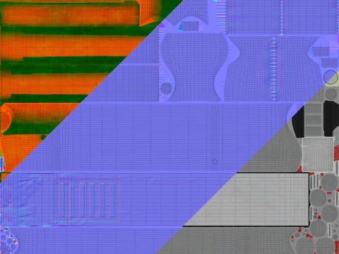 Aircraft Evacuation Slides 3D Model