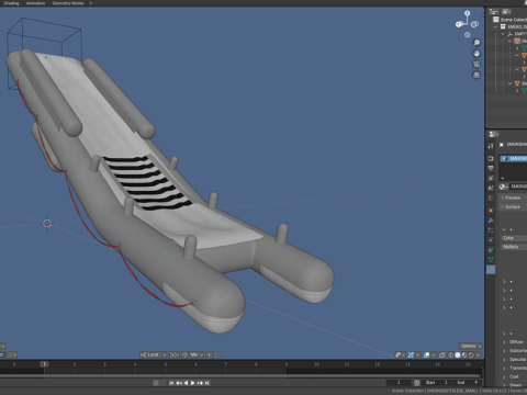 Aircraft Evacuation Slides 3D Model