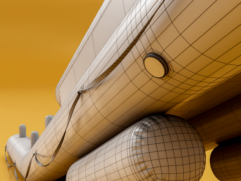 Aircraft Evacuation Slides 3D Model