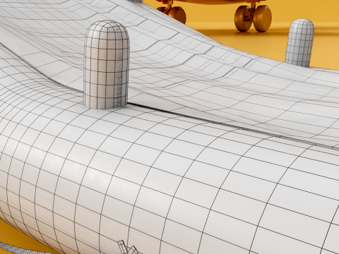 Aircraft Evacuation Slides 3D Model