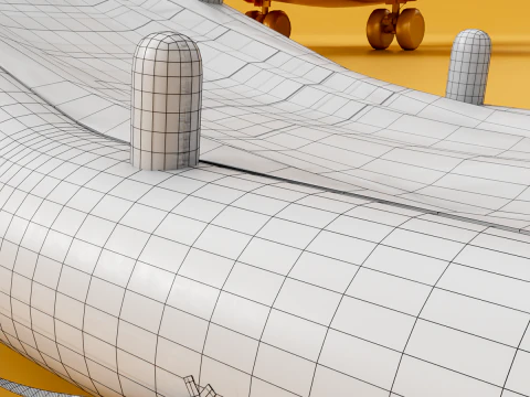 Aircraft Evacuation Slides 3D Model