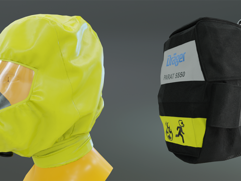 Fire Escape Hood 3D Модель