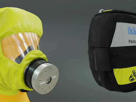 Capa de escape de incêndio Modelo 3D