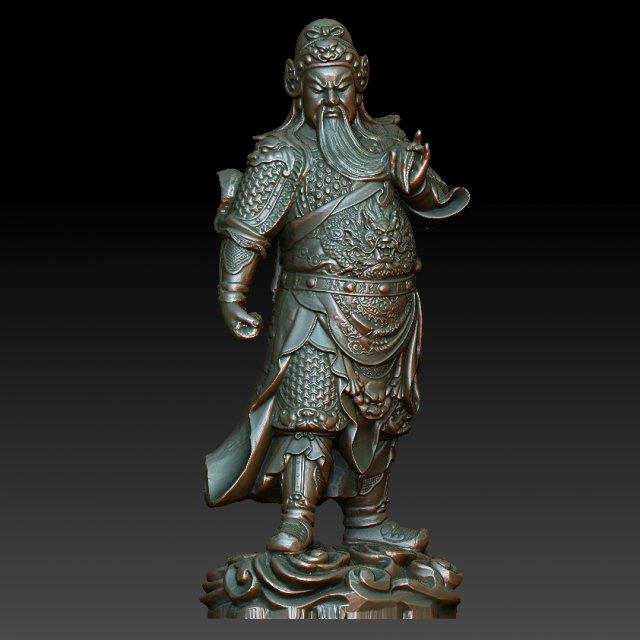 hd scan buddha guan gong 05 statue - ready print 3D Print Model .c4d .max .obj .3ds .fbx .stl .blend 