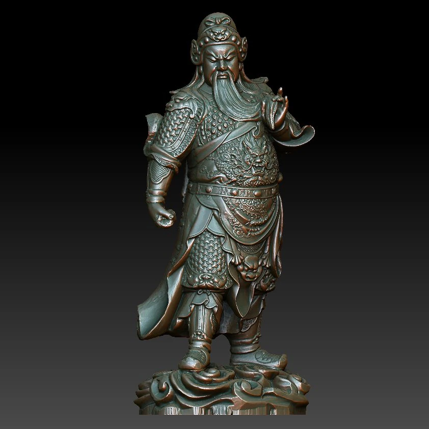 hd scan buddha guan gong 05 statue - ready print 3D Print Model .c4d .max .obj .3ds .fbx .stl .blend