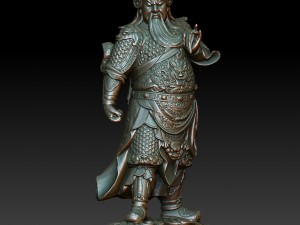hd scan buddha guan gong 05 statue - ready print 3D Print Model
