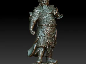 hd scan patung buddha guan gong 05 - siap cetak Model Cetak 3D