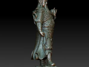 hd scan buddha guan gong 05 statue - ready print 3D Print Model