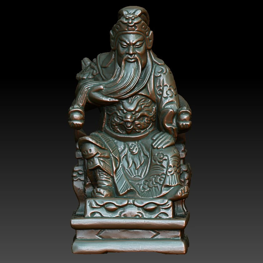 hd scan buddha guan gong 04 statue - ready print 3D Print Model .c4d .max .obj .3ds .fbx .stl .blend 