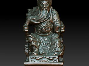 hd scan buddha guan gong 04 statue - ready print 3D Print Model