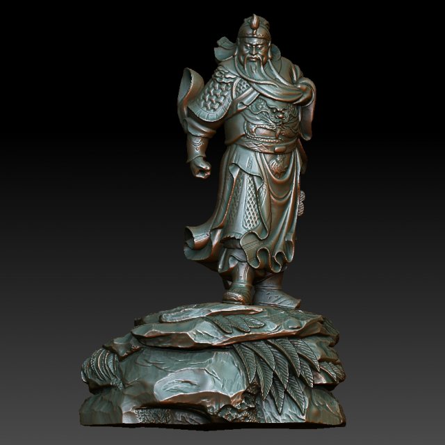 hd scan buddha guan gong 06 statue - ready print 3D Принт Модель .c4d .max .obj .3ds .fbx .stl .blend 