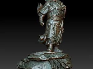 hd scan buddha guan gong 06 statue - ready print 3D Print Model