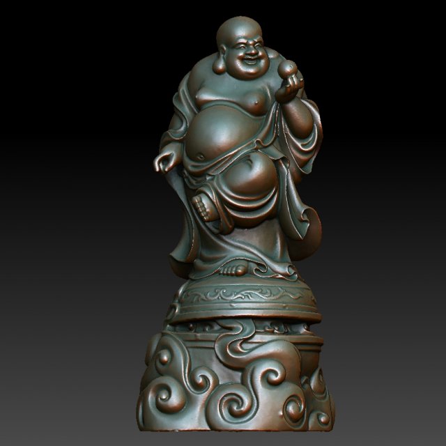hd scan buddha maitreya 08 statue - ready print Model Cetak 3D .c4d .max .obj .3ds .fbx .stl .blend 