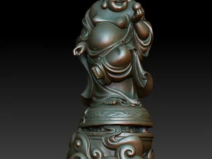 hd scan buddha maitreya 08 statue - ready print 3D Print Model