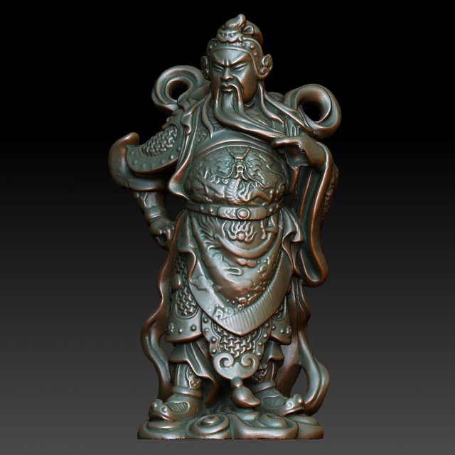 hd scan buddha guan gong 09 statue - ready print 3D Print Model .c4d .max .obj .3ds .fbx .stl .blend 