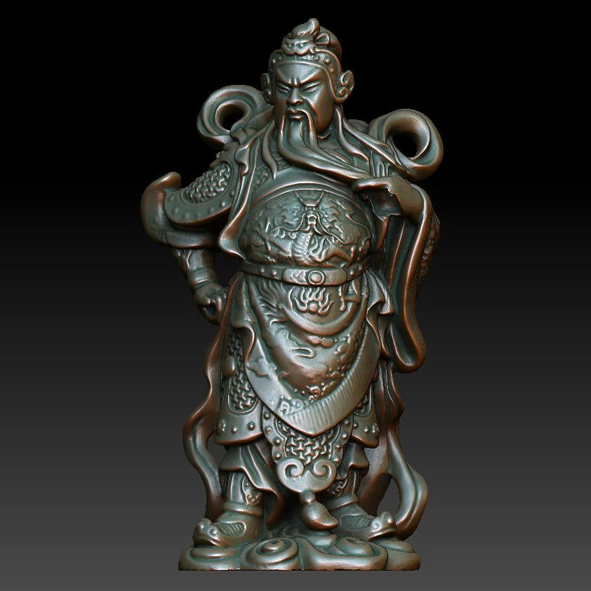 est&aacute;tua de buda guan gong 09 hd scan - impress&atilde;o pronta Modelo de Impressão 3D .c4d .max .obj .3ds .fbx .stl .blend 