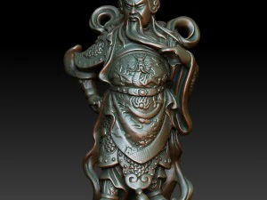 hd scan buddha guan gong 09 statue - ready print 3D Print Model