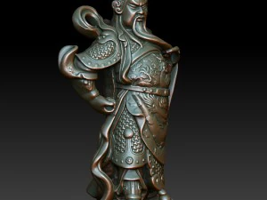 est&aacute;tua de buda guan gong 09 hd scan - impress&atilde;o pronta Modelo de Impressão 3D
