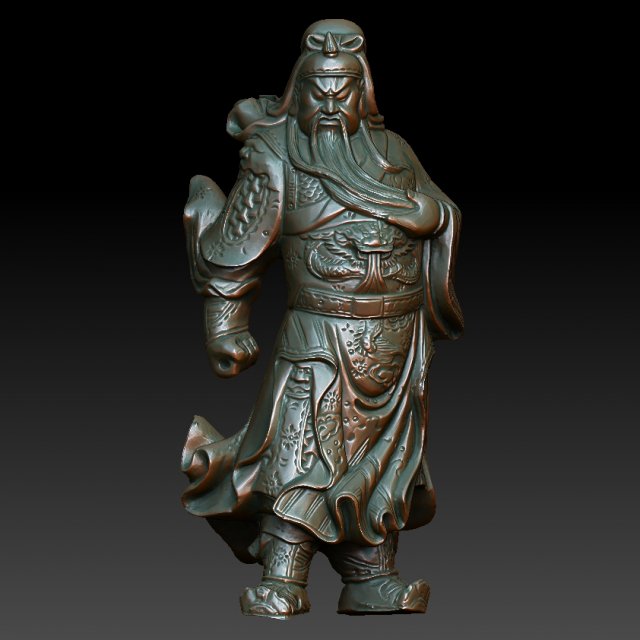 hd scan buddha guan gong 10 statue - ready print 3D-printmodel .c4d .max .obj .3ds .fbx .stl .blend 
